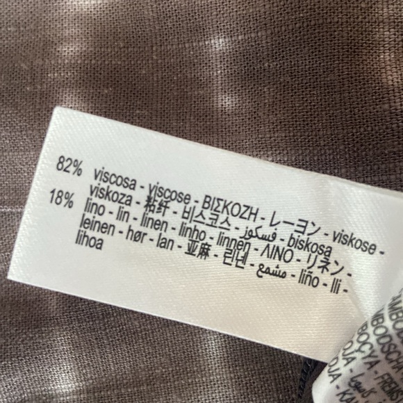 ZARA Flowy Wide Leg Wrap Pants Linen Tie Dye Hi Rise 3046/063 New - Picture 5 of 5